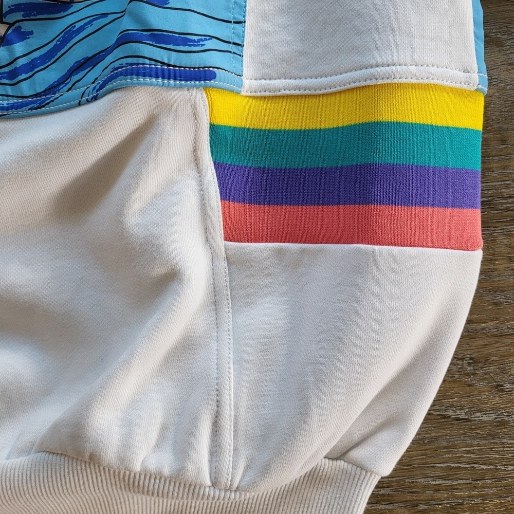 Adidas Originals Sailing Crew Sweatshirt White Multi AJ7405 Mens Small NWT - Picture 3 of 16
